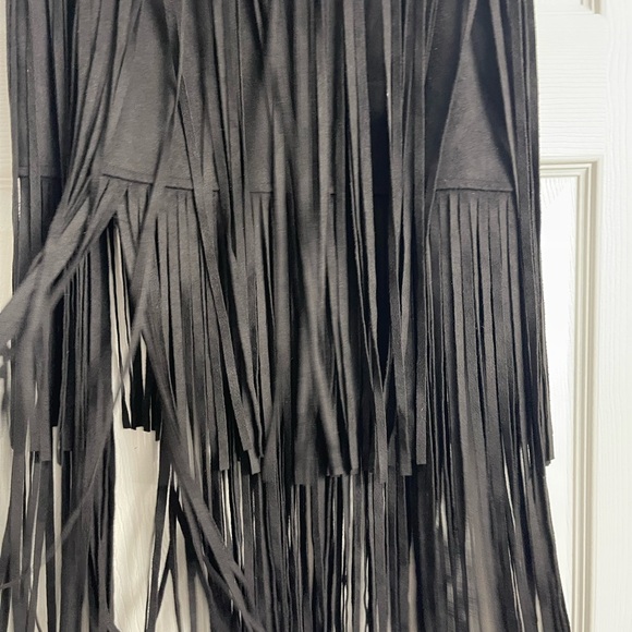 🌮NWOT SOPRANO Faux Suede Midi Fringe Skirt, S - Picture 5 of 6